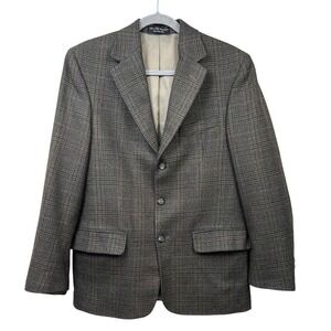 Andrew Fezza Blazer Sports Coat Lambswool Lined Ventless Flap Pockets Men Sz S38
